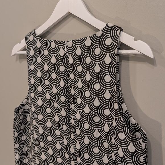 Alice + Olivia Mini Dress Geo Mod Retro Print Chic Classic - Size MMedium - Picture 4 of 8